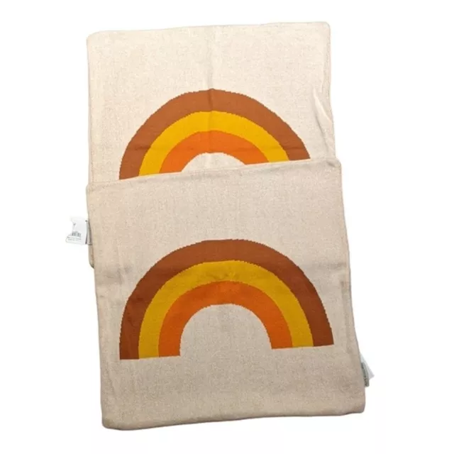 Primitives by Kathy tricolor rainbow pillow covers set of 2