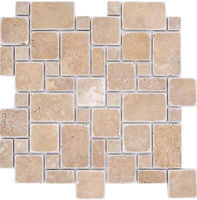 Azulejos de mosaico de piedra natural travertino nogal mate pared suelo cocina baño 40-FP44_b