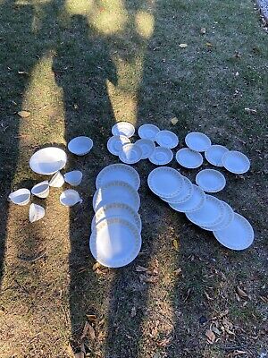 Corelle Butterfly Gold Vtg China 30 Pcs  Mixed Lot. Assorted Sizes