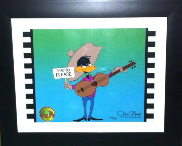 Warner Bros Cel Daffy Duck Sound Please Chuck Jones Signed Rare Animation Art