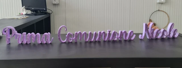 PRIMA COMUNIONE+ NOME Personalizzato Scritta torta tavolo comunione