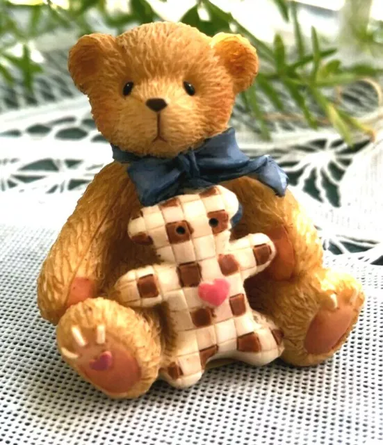 Cherished Teddies - Mini Figurine - Tiny Treasured Teddies - Bear W/ Toy