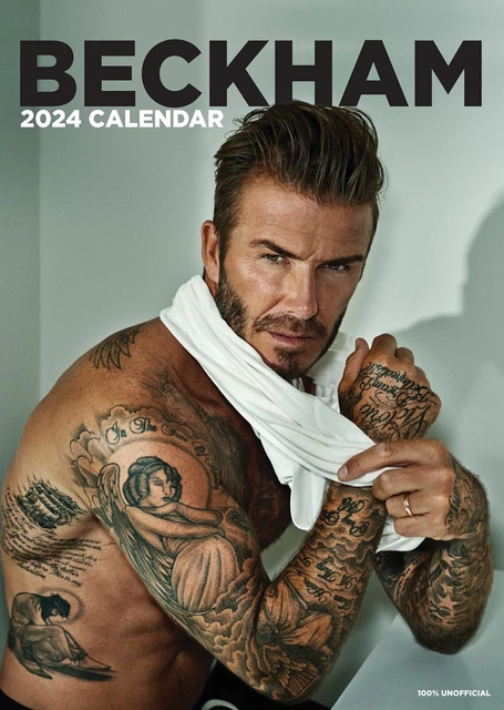 DAVID BECKHAM 2024 A3 Wall Calendar: Manchester Utd & England Football 