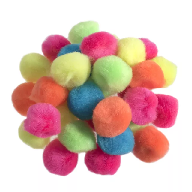 Trimits Bommelbommeln 2,5 cm verschiedene Neon - 100er-Pack