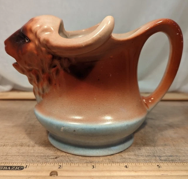 Vintage Antique Buffalo Bison Dairy Creamer Bruxonia Farmhouse Kitchen