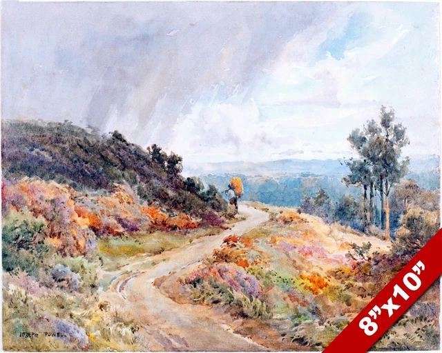 England In Fall English Countryside Painting Art Real Canvas Giclee Print