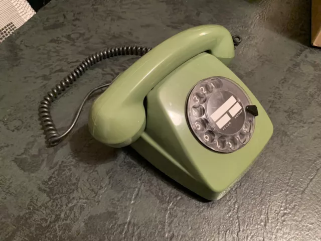 Telefon 80er Post Wählscheibentelefon grün Siemens FeTAp 611-2a