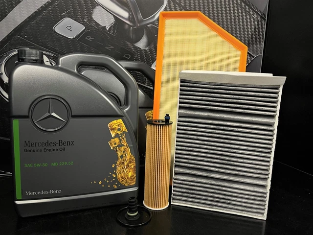 M656 Engine GENUINE MERCEDES-BENZ W222 S-Class Oil Pol & Air filter & Engine Oil ...