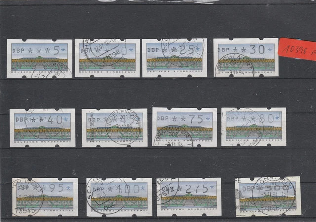 Deutschland   Automatenmarken  Posten/Lot  gestempelt 12x  MiNr. 2