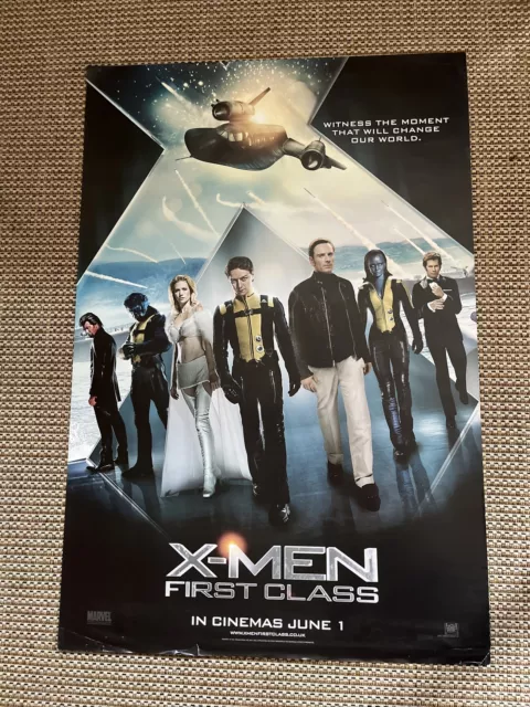 Original Movie Poster X-Men First Class 2011 Unfolded Intl Teaser One Sheet