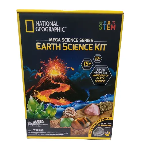 National Geographic Mega Earth Science Experiments Kit Volcano Crystals STEM