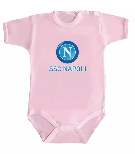 Body Neonato Bimbo Bimba Napoli Cuore Napoletano Tifo Squadra Sport Calcio Gara