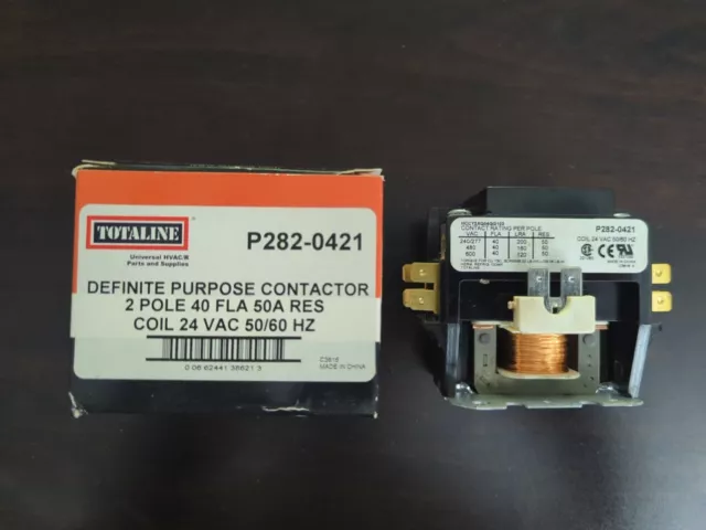 2 Pole Contactor, 24V 40 Amp (Totaline P282-0421)
