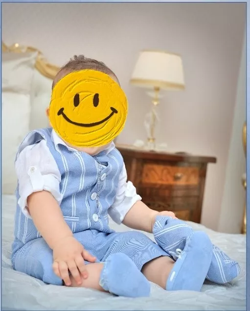 ABITO VESTITO COMPLETO battesimo cerimonia bimbo 6pz COLORICHIARI taglia 12 mesi EUR 79 00 PicClick IT