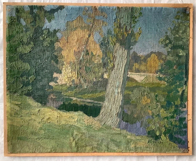 Early 20th Century IMPRESSIONISM by Henri POPPE Countryside Landscape Oil Canvas