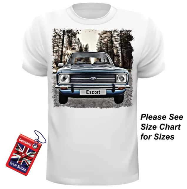 Car Art Design Classic Mk2 Escort T Shirt Can Be Personalised Unofficial