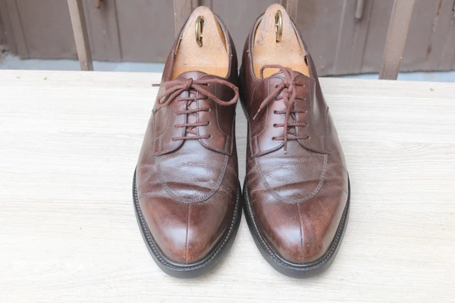 Derbies JM Weston Cuir Noir Pointure 41 - Chaussures Femme Faites Main Vintage