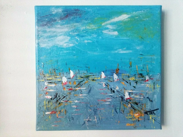 YS-Art Peinture Acrylique Abstraite Faite Main, Toile Luxe Or Blanc Et Texture, 140x100 Cm, Prête à Accrocher