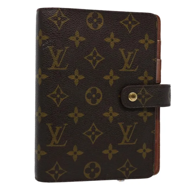 LOUIS VUITTON Monogram Agenda MM Day Planner Cover R20105 LV Auth 61754