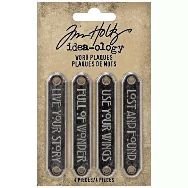 TH - Idea-Ology Metal Word Plaques 4/Pkg