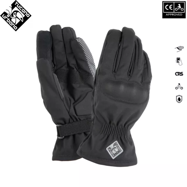 Gants moto Tucano Urbano Hub g2 noir homologué (Homme)