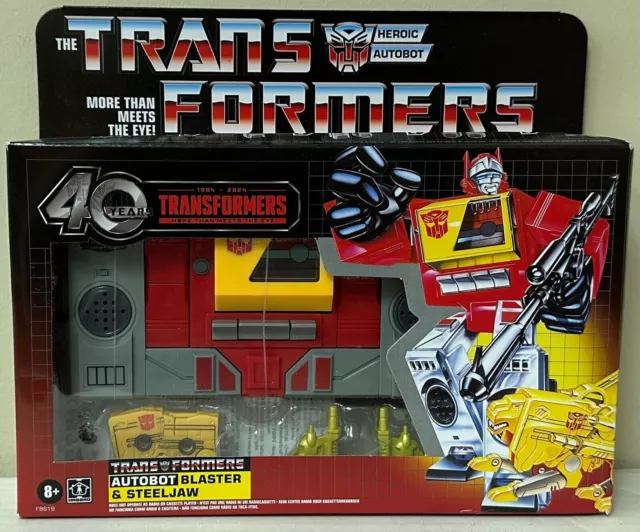 TRANSFORMERS RETRO 40TH Anniversary Autobot Blaster & Steeljaw Hasbro