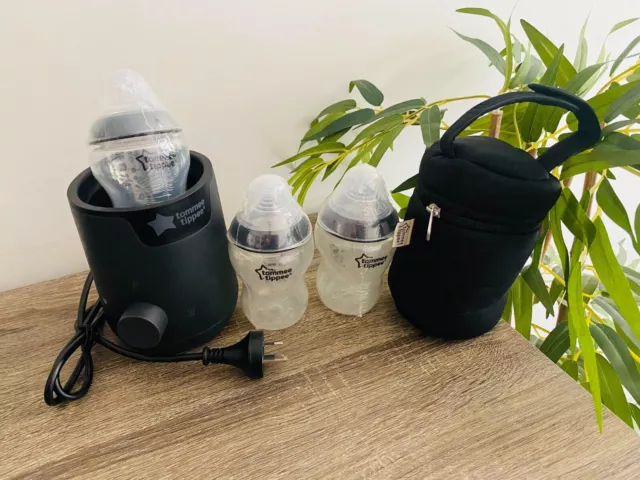 Tommee Tippee Food and Bottle Warmer, Insulated Bottle Bag & 3 SEALED Bottles
