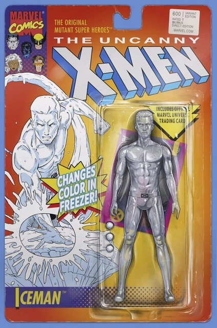 Uncanny X-Men 600 Rare John Tyler Christopher Action Figure B Variant Iceman Nm