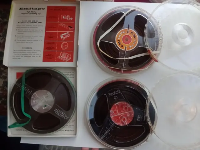 1 X 6 inch Scotch plastic reel to reel tape reel (in BASF box