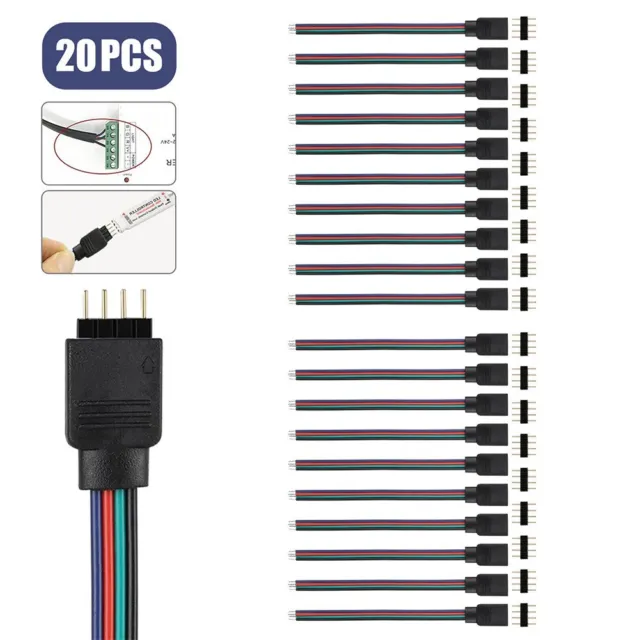20PCS CONNECTEUR DE Bande LED RGB à 3 Broches pour WS2811 WS2812B