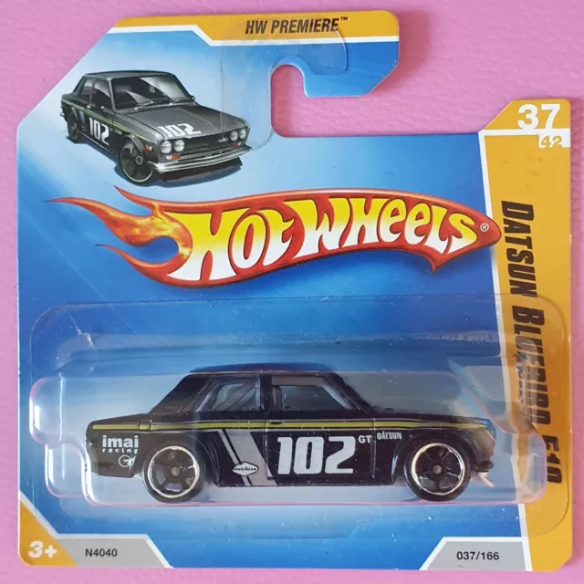 2009 Hot Wheels Datsun Bluebird 510 HW Premiere SHORT CARD N4040 037/166