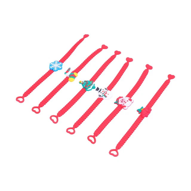 24 stücke Rot Kreative Weihnachten Silikon Armband Kinder Spielzeug Wrist
