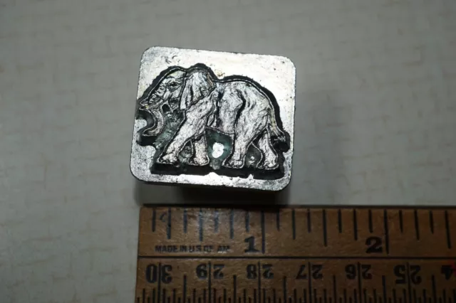 Herramienta de talla de cuero de colección estampilla Craftool Co. EE. UU. 8467 elefante africano exótico