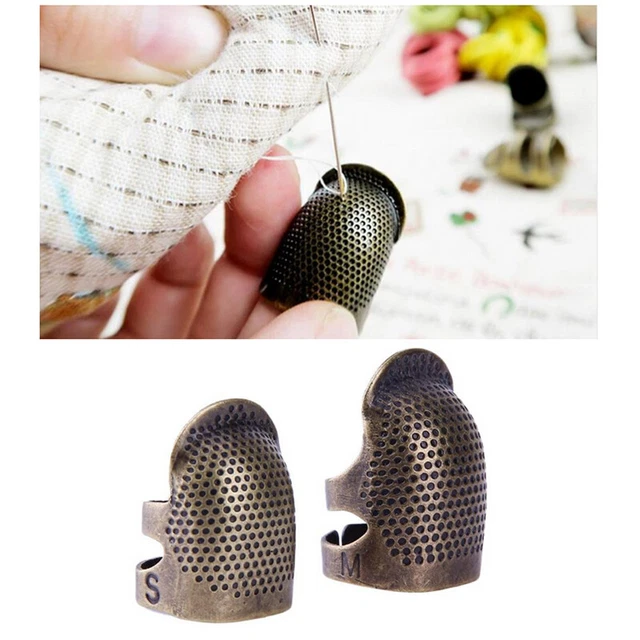 Antiguo Protector de Dedos Vintage Aguja de Dedal Hogar Hágalo usted mismo Accesorio de Costura POR