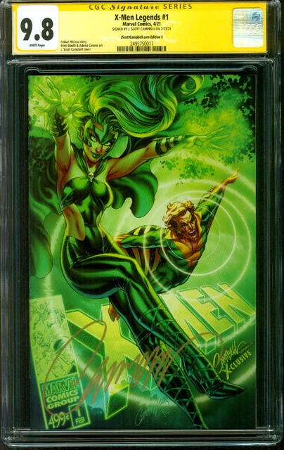 X Men Legends 1 CGC 9.8 SS J Scott Campbell Ed E Variant Banshee Polaris