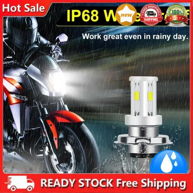 H4 Ceramic LED Motorcycle Headlight Bulb 6500K Motorbike Headlamp Bulb