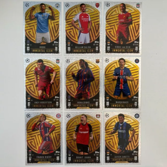 MATCH ATTAX KARTEN 24/25 Champions League 2025/2025 Komplette Sets