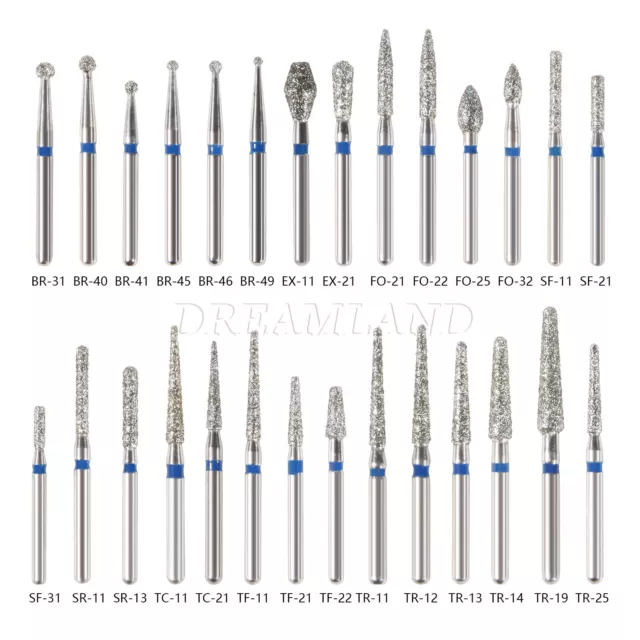 Dental FG 1.6mm Diamond Burs for High Speed Handpiece Turbine