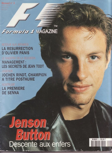 F1 Formula 1 Magazine n°13; Jenson Button/ Villeneuve/ Vel