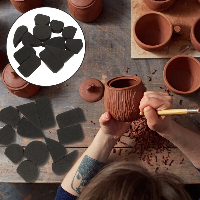 12 piezas Herramientas de fabricación de mango de tazas hágalo usted mismo Herramientas de mango de taza de cerámica Eva