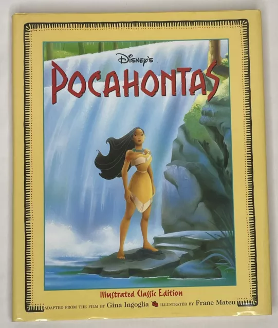 Disney's Pocahontas Edición Clásica Ilustrada 1995 Tapa Rígida Primera Edición