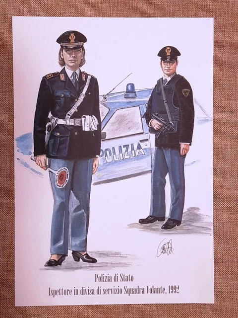 ISPETTORE IN UNIFORME servizio Squadra Volante del 1992 Divisa