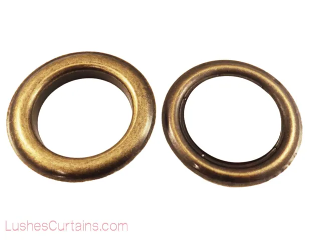 Curtain Drapery Antique Brass Grommets Eyelet #12 Inner Diameter 1-9/16" Pack of