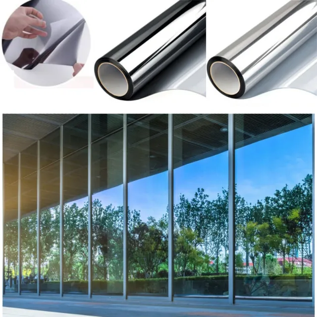 One Way Mirror Window Film Reflective Solar Tint Foil Glass Sticker Home Privacy