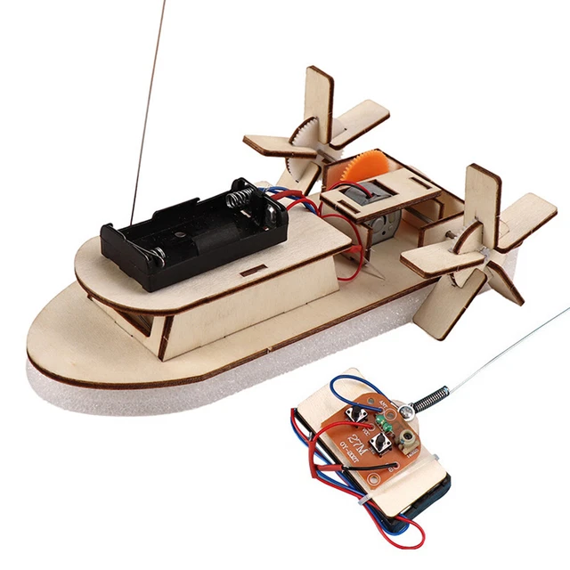 DIY PADDLE WHEEL Ship Model Students Science Experiments Remote Control