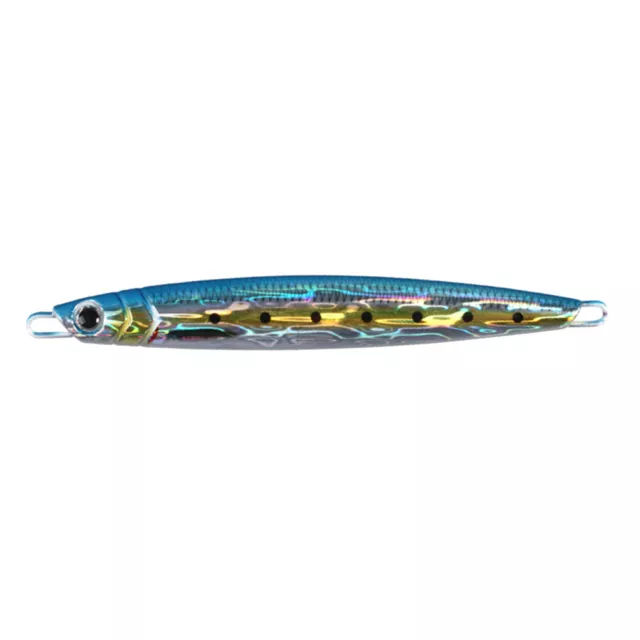 3D Print Fast Sinking Metal Spoon Jigs UV Lure for Seawater (Dark Blue 100g)