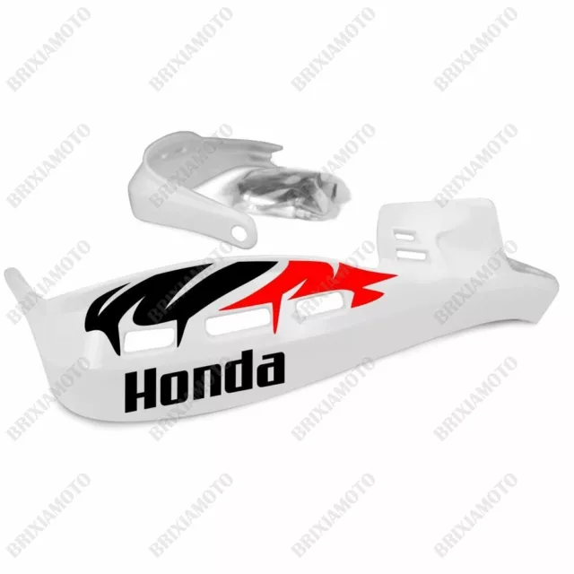 Protège-Mains Performance Stickers Guidon Moto Blanc Per Honda Black Red