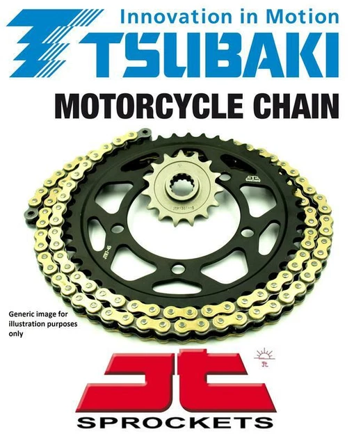 Kit Chaîne Moto TSUBAKI / YAMAHA DT 125 MX (1977-1993) - Chaîne Renforcée