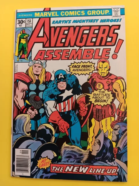 THE AVENGERS Comic Book Vol. 1 Number 151 (Marvel September 1976) 8.0 VERY NICE!