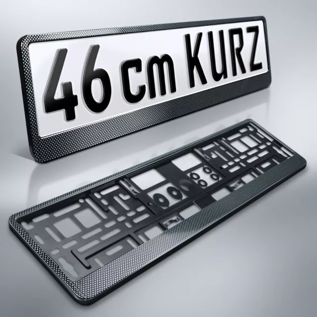 2 KENNZEICHENHALTER 460MM 46cm kurz kurze Kennzeichenhalter Carbon Optik  EUR 14,99 - PicClick DE